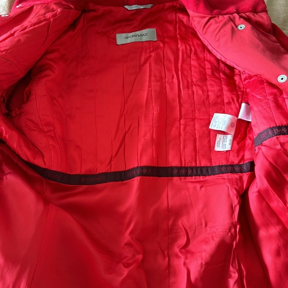 Made in Italy Red Winter Wool Coat - Picture 4 of 5